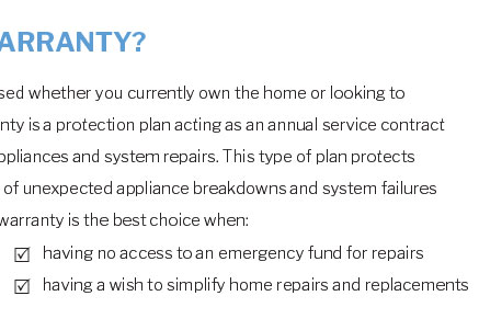 home warranty debits